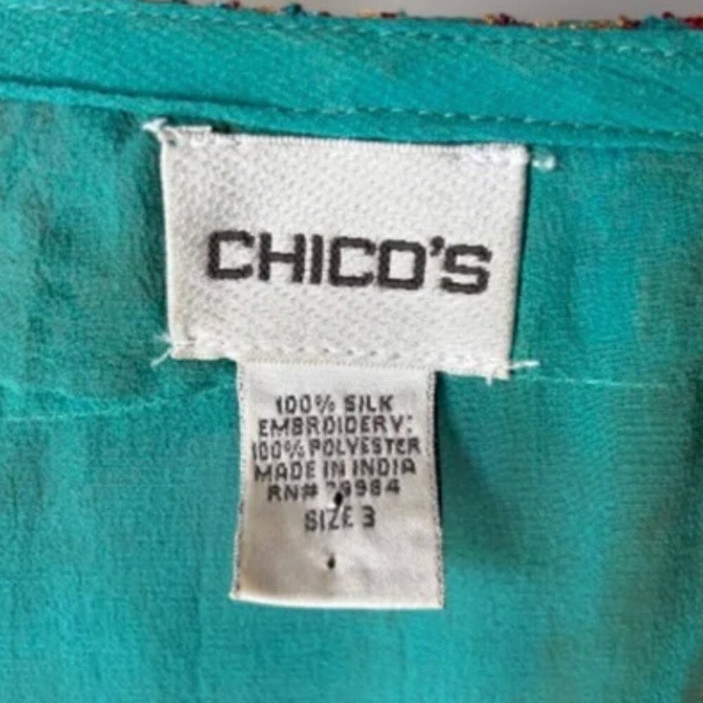 🦋 Chico's - Sheer Beaded Tunic - Picture 8 of 8